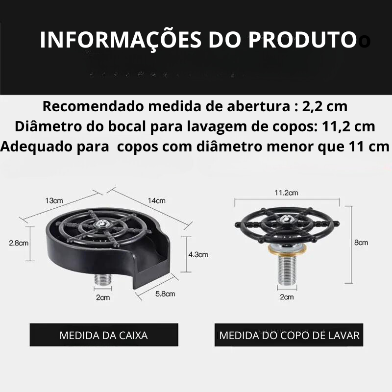 Lavador de Copos Automático de Alta Pressão